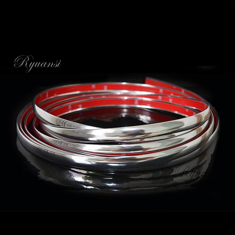 1M Chrome Trim Molding Strip Car Door Window Bumper Side Trime Mirror Protector