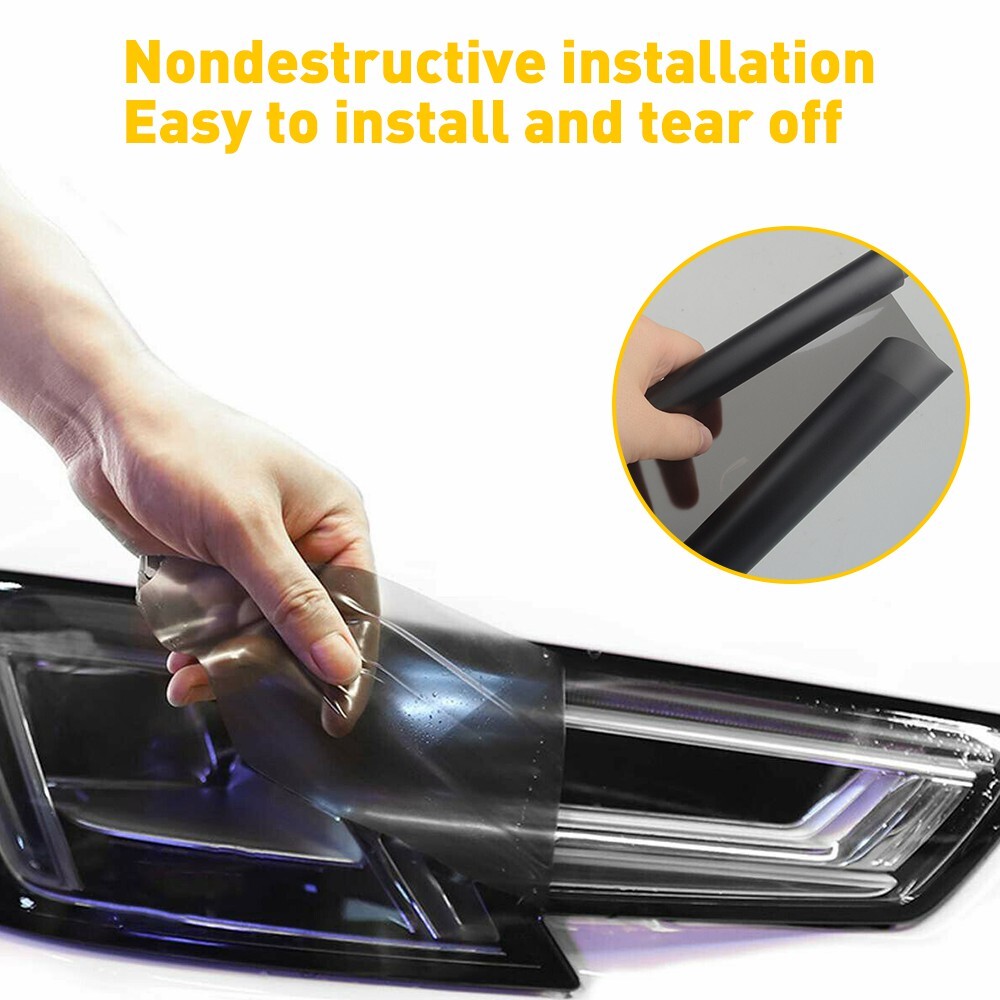 Matte Black Taillight Headlight Car Fog Light Sticker Vinyl Tint Film 12″ x 72″