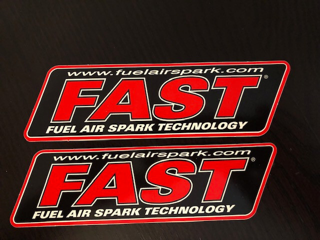FAST Fuel Air Spark Technology 6″ X 1.75″ Racing Contingency Decal Sticker 2PCS