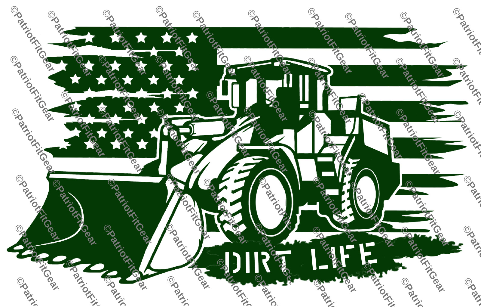 Dirt Life,Heavy Equipment Operator,Flag,Oilfield,Landscaping,Custom Vinyl Decal