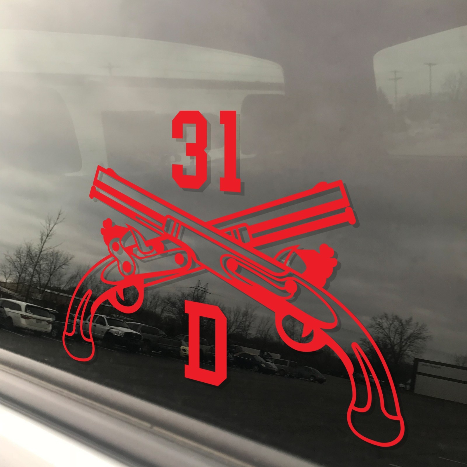 Army MOS 31D CID Special Agent Crossed Pistols Insignia Decal 3″ x 5.5″