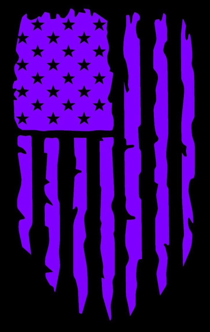 American Flag Tattered Vertical Hanging Style 2 Multiple Colors and Sizes