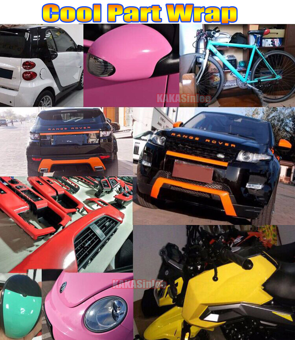 Smooth Stretch Glossy Flat Bright Car Paint Vinyl Wrap Sheet Sticker Air Free US