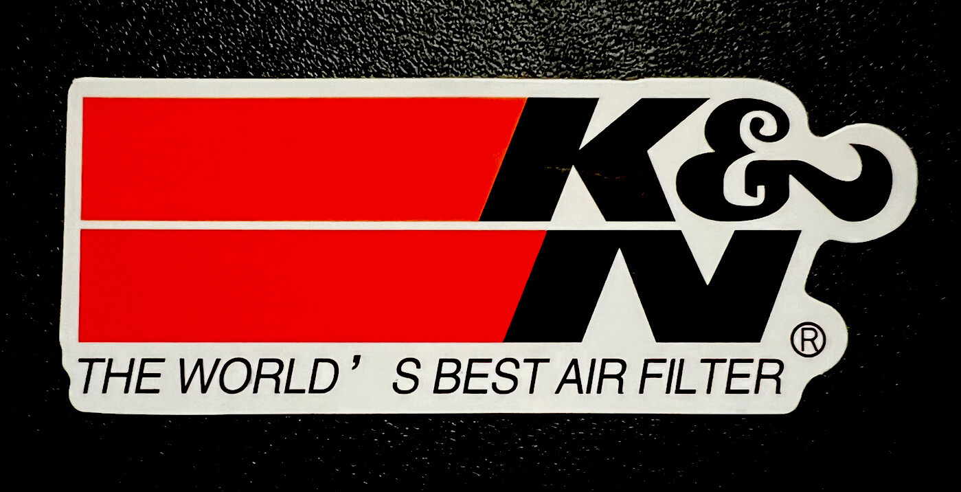 K&N Air Filters Sticker Free Ship W/Tracking *Matte*Finish Size: 3.5”X 1.33”