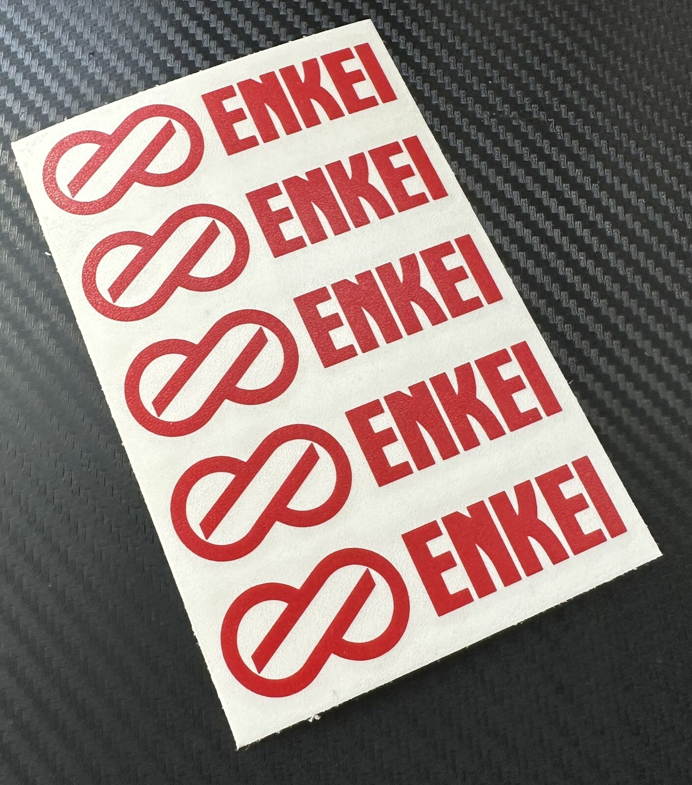 5 Enkei Logo Vinyl Decals Stickers for Spokes of Wheels Rims You Pick Colors
