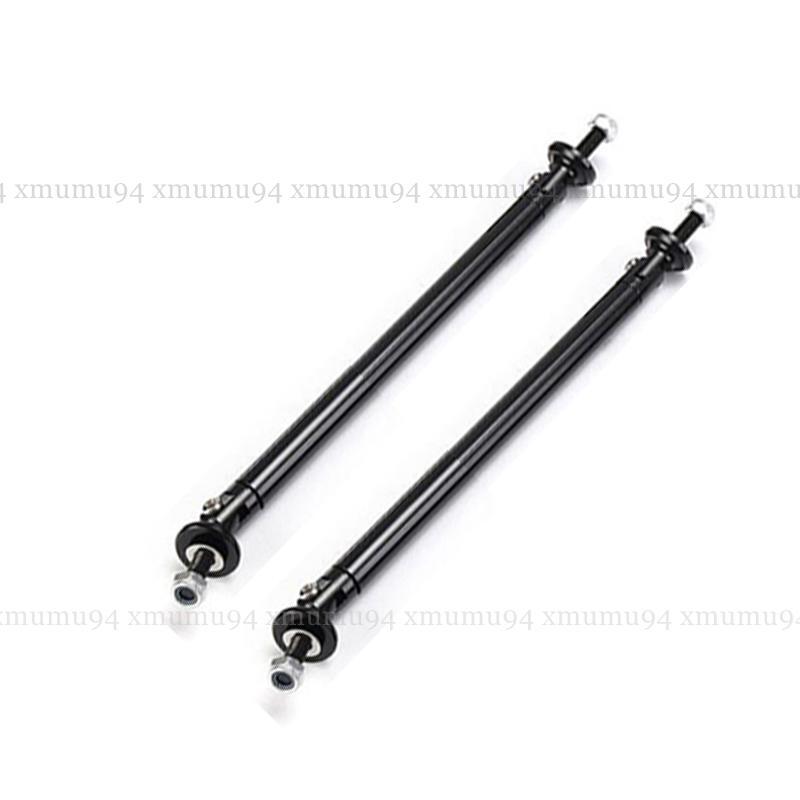 Adjustable Red Car Front Bumper Lip Splitter Strut Rod Tie Support Bars Spoiler