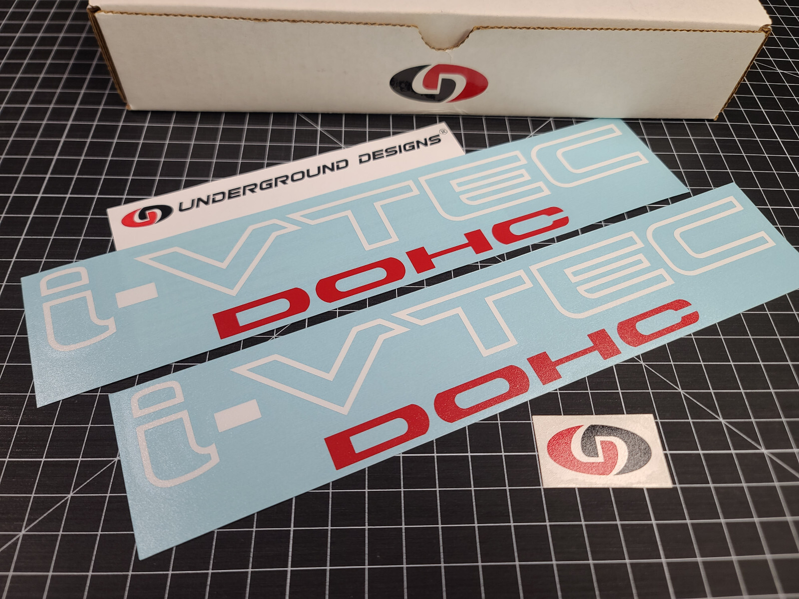I-VTEC Dohc Decals (2pk) 2-Tone Door Rocker Panel Racing Stickers For Civic Si R
