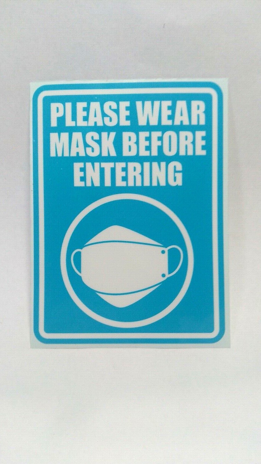 Face Mask Please Wear Face Mask Public Entrance Notice Vinyl Sticker