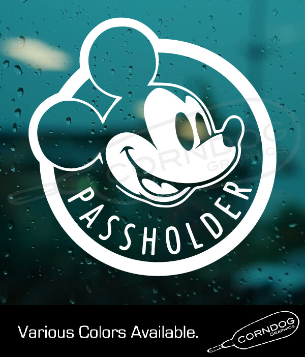 Disney Passholder STICKER VINYL DECAL MICKEY MOUSE WALT DISNEY WORLD MAJIC