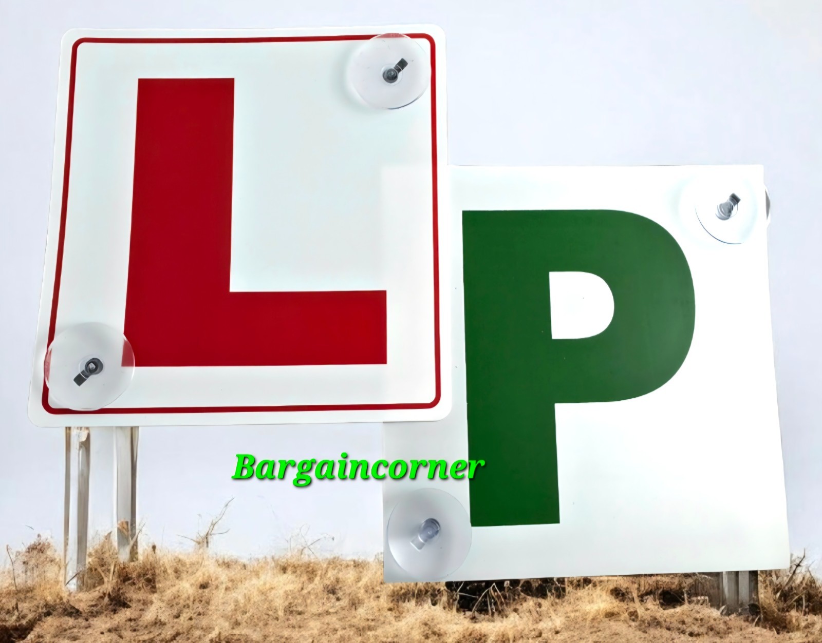 L & P PLATE SIGN New & Pass Driver Sign L Plate Advisory Sign With Suction Cup