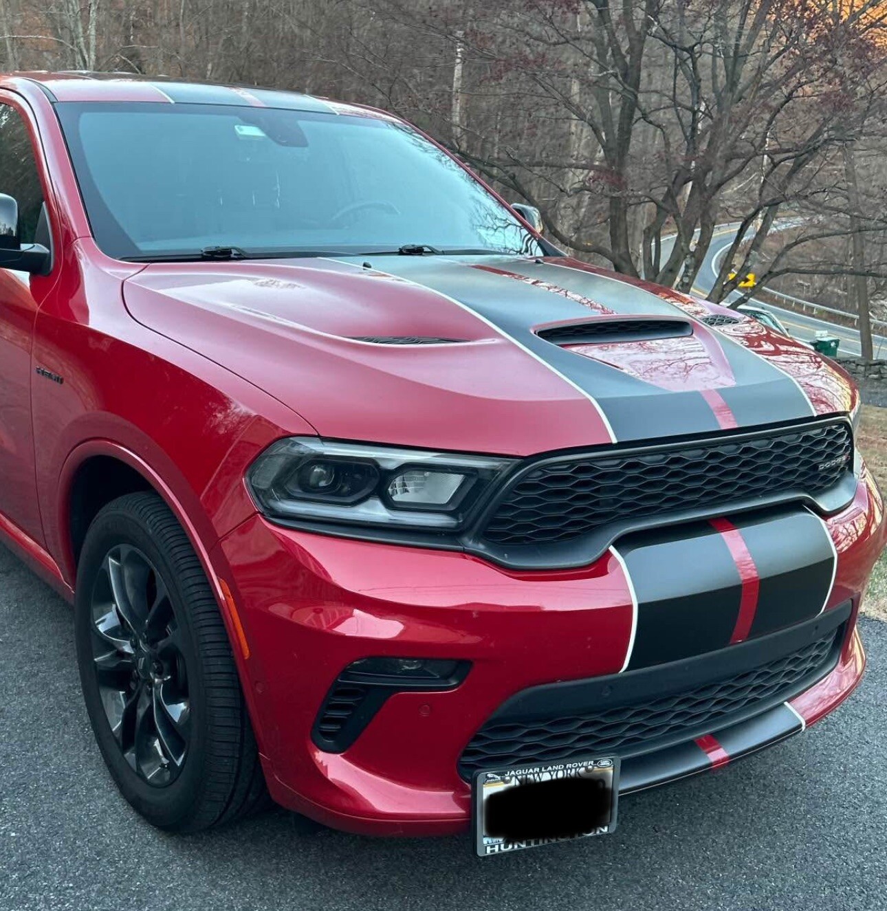 Dual 10″ stripes WITH HOOD SCOOP CUT OUT 2018 & UP Dodge Durango Hellcat RT SXT