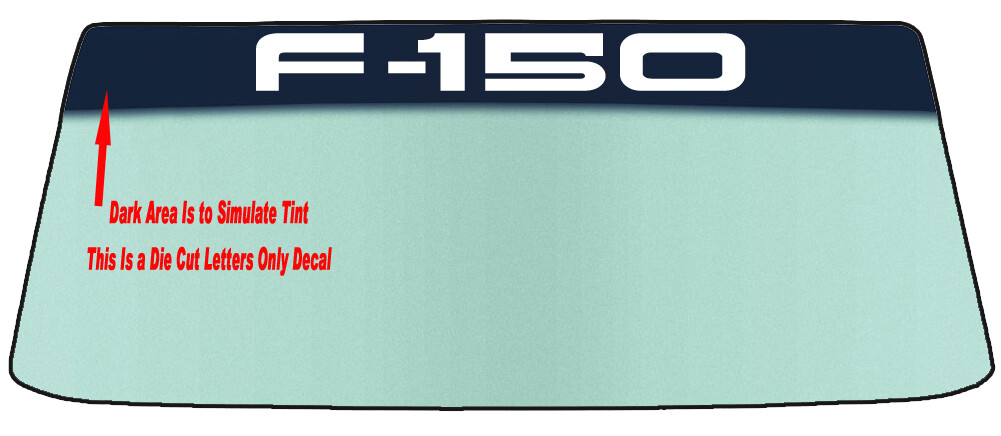 FITS FORD F-150 WINDSHIELD BANNER DECAL WITH APPLICATION TOOL
