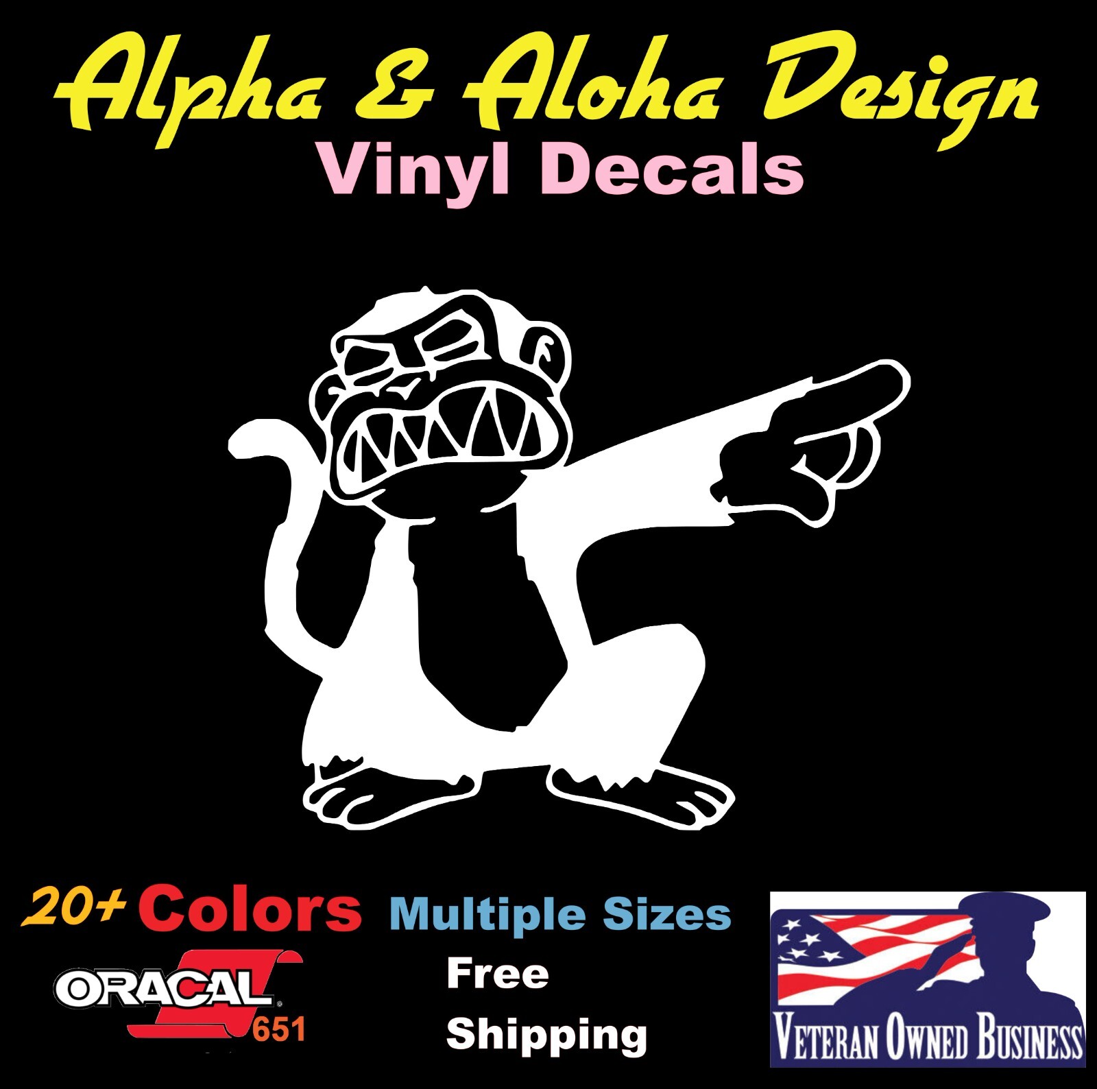 Angry Monkey Decal Sticker Window VINYL DECAL Car Laptop
