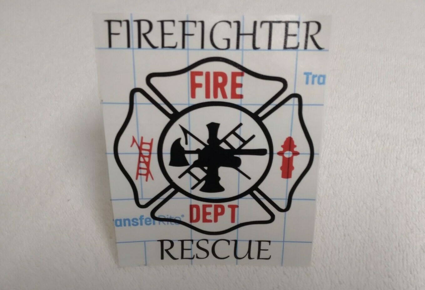Fire Department Black/Red Firefighter Rescue vinyl decal Fire USA 4×5 Volunteer