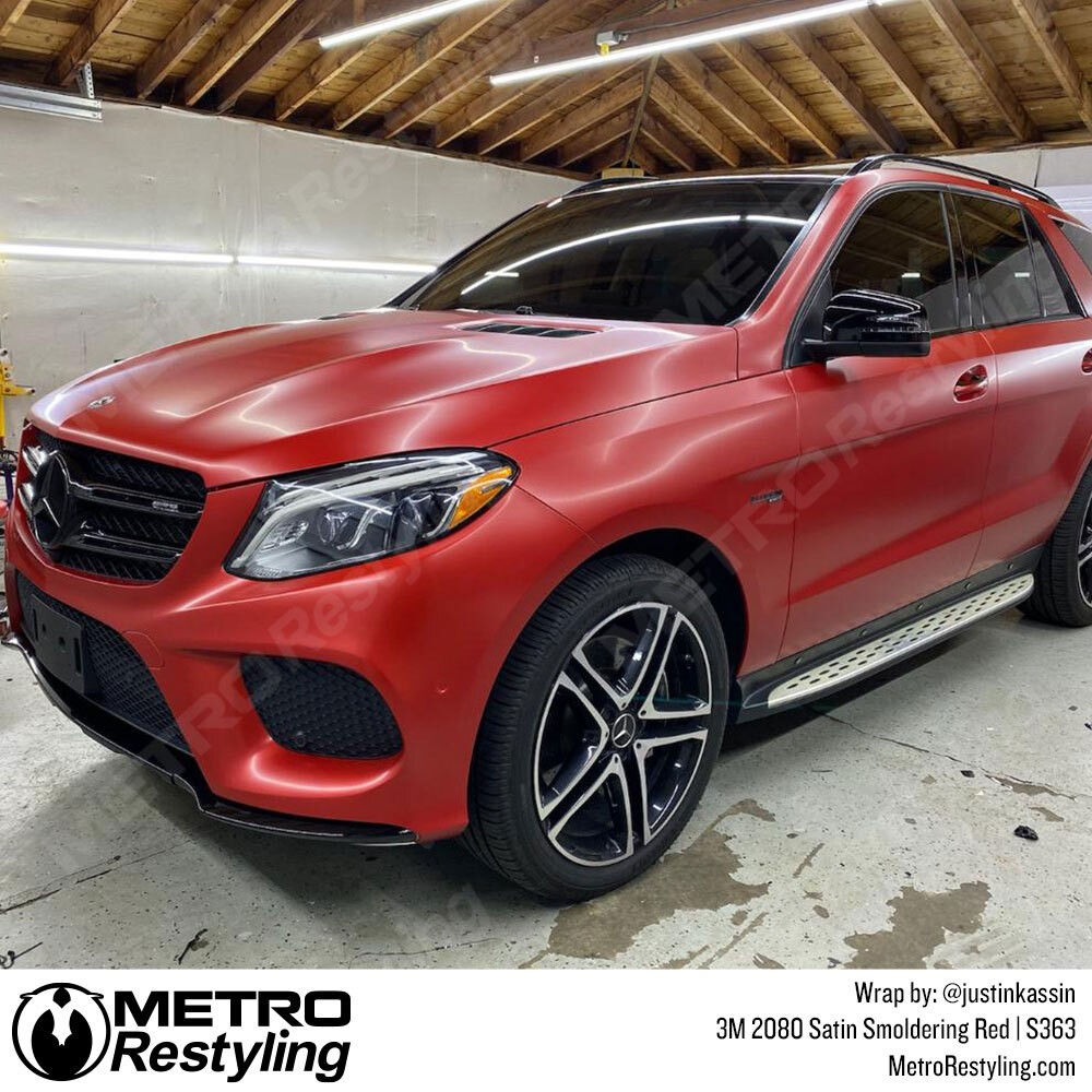 3M 2080 Satin Smoldering Red Vinyl Car Wrap Decal Film Sheet Roll | S363