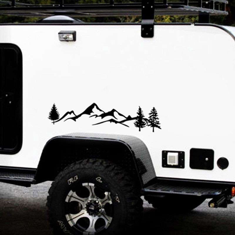 Windshield Window Laptop Tree Mountain Car Decor Reflective Forest Sticker Decal