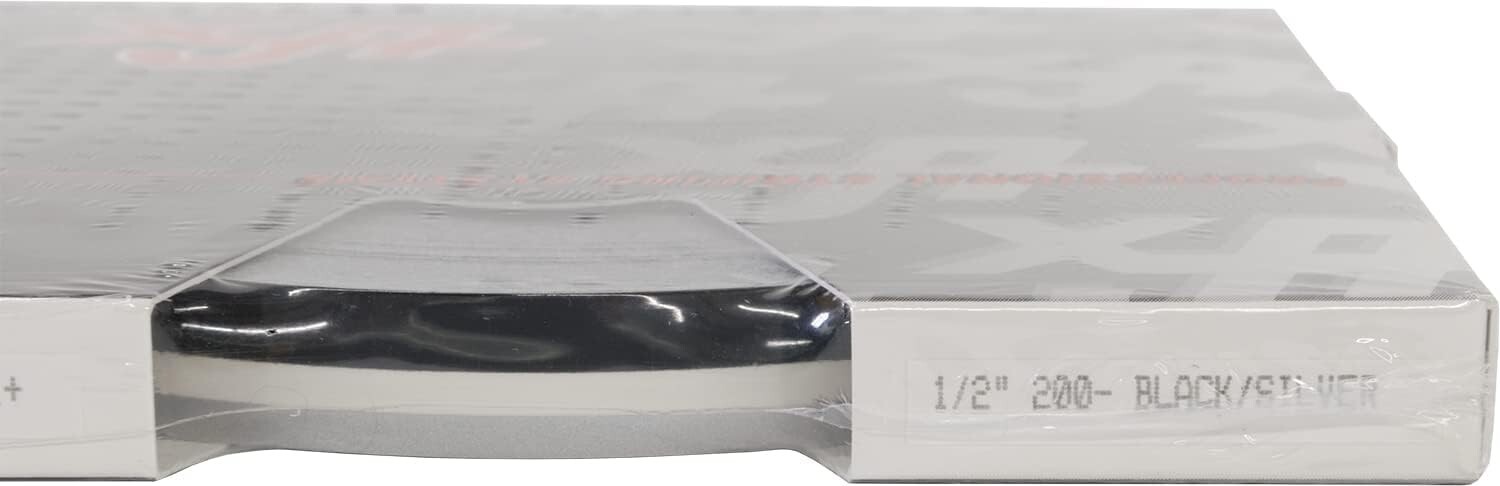 Universal 1/2″ 2-Color Pinstripe 02085200- Black/Silver Metallic