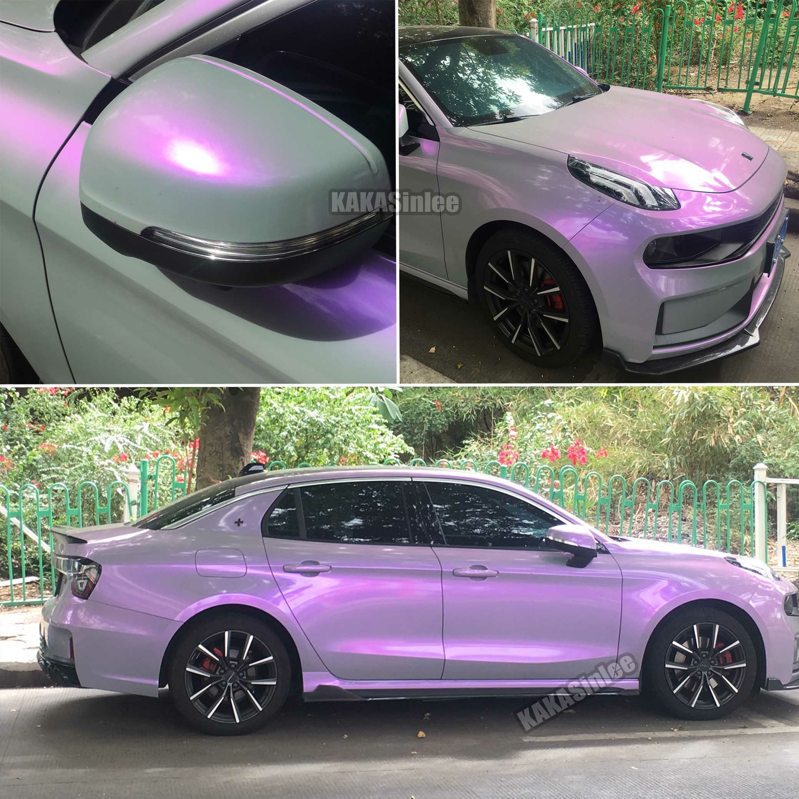 Bubble Free Grey PUR Chameleon Pearl Metal Chrome Full Car Vinyl Wrap Sticker US
