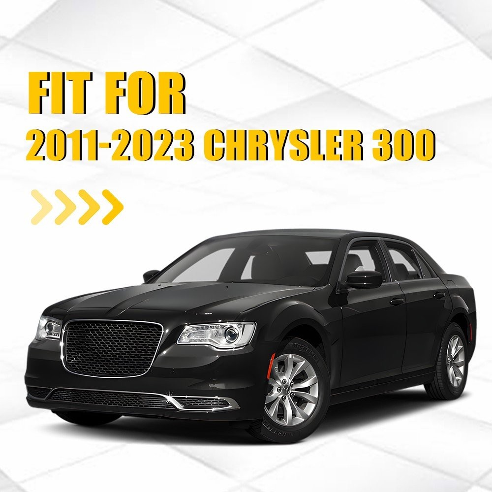 Gloss Black Chrome Delete Blackout Window Cover Decal Fit Chrysler 300 2011-2023