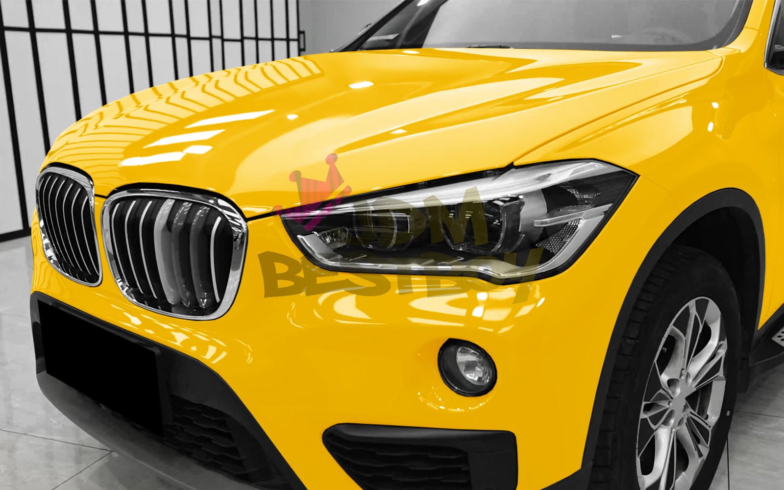 High Gloss Sunflower Yellow Car Vinyl Wrap Sticker Decal Sheet Film Air Release