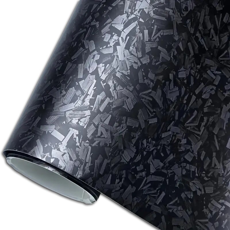 24″ x 60″ Premium Matte Flat Forged Carbon Fiber Vinyl Wrap Film Black 2ft x 5ft