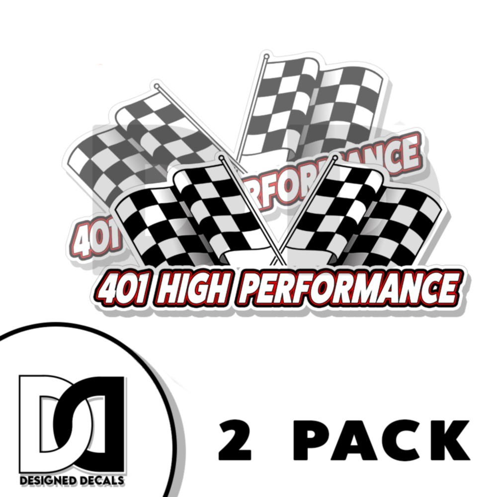 401 High Performance Air Cleaner Decal fits AMC AMX Muscle Race Engine 2PK