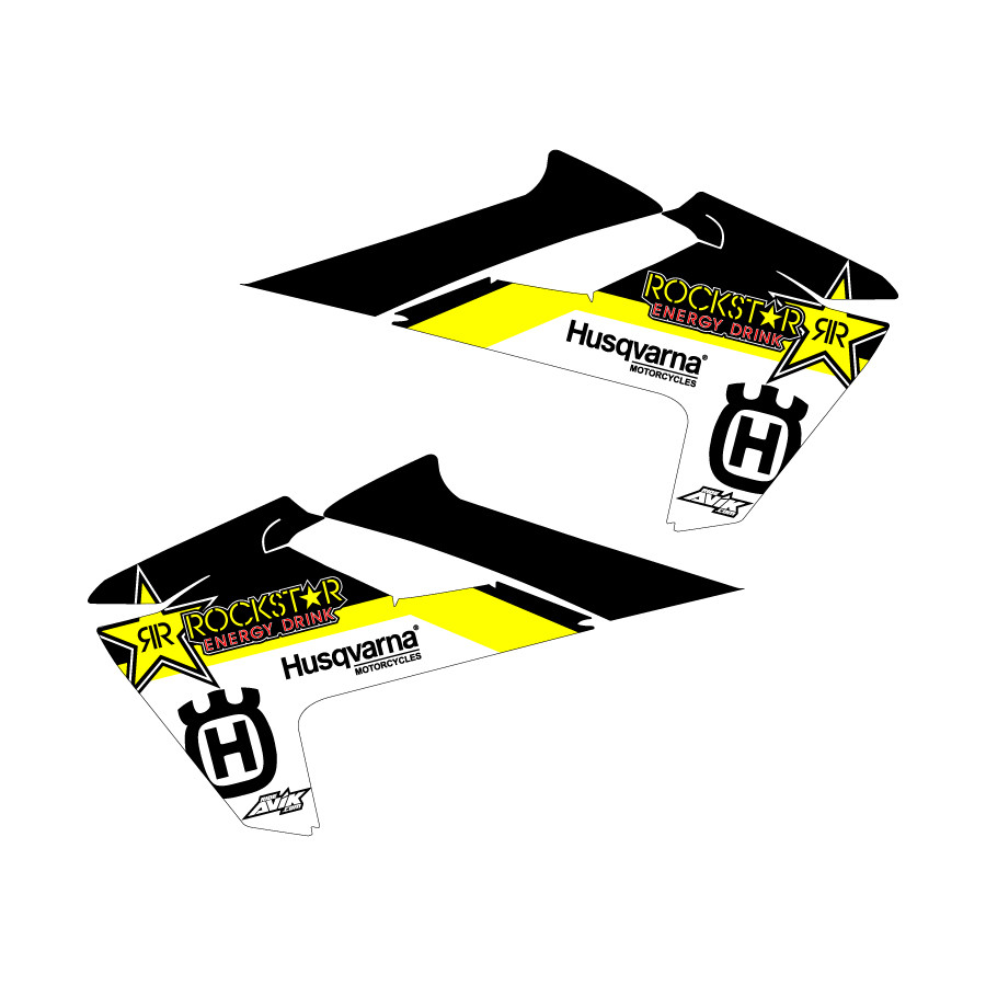 Husqvarna shroud graphics 2016-2022 TC65 White/Yellow/Black FREE SHIPPING!!!