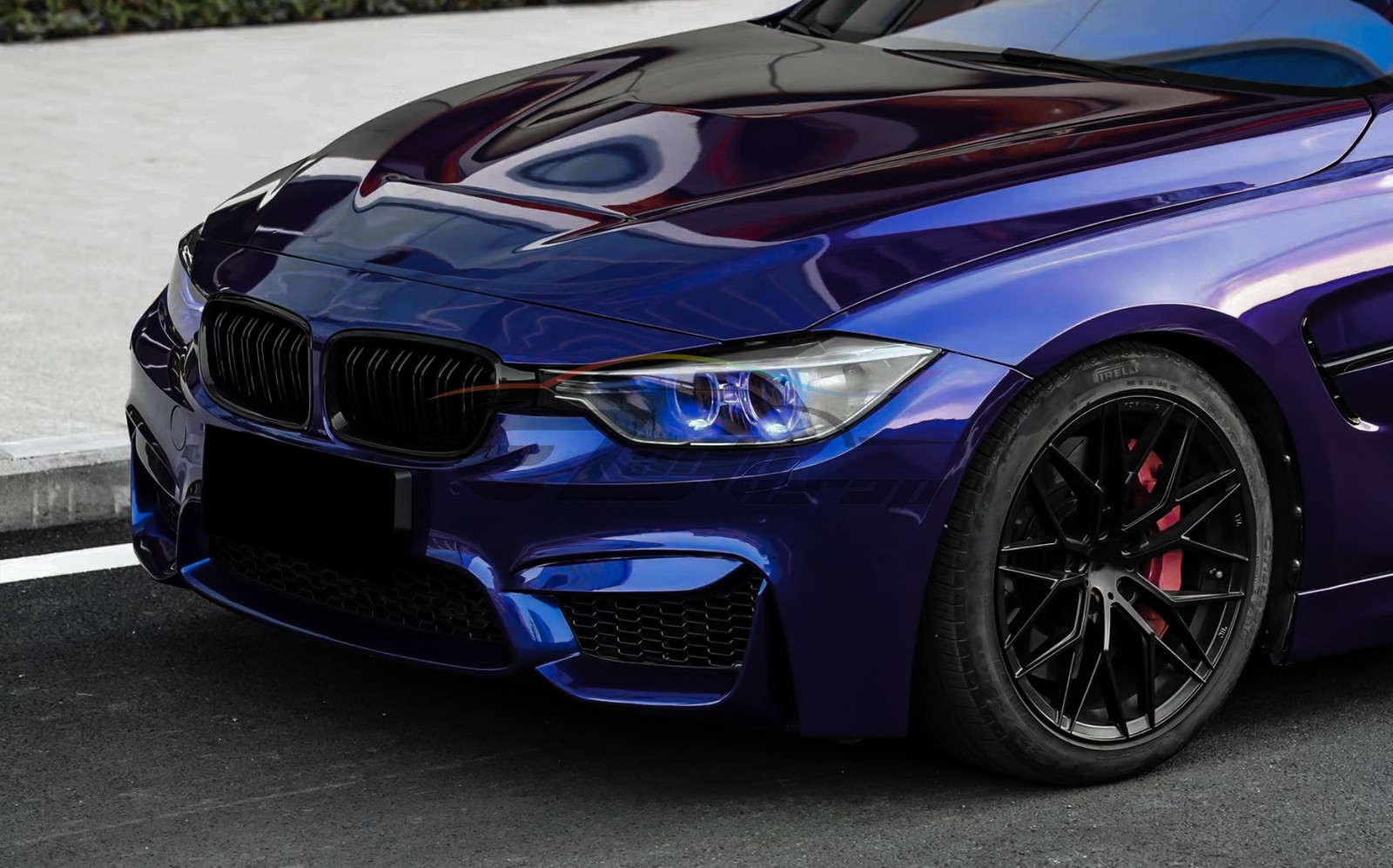 Gloss Metallic Royal Indigo Blue PPF Paint Protection Film Dry Wet Vinyl Wrap