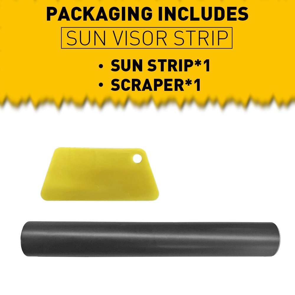 Universal Windshield Banner Matte Black Vinyl Decal Sun Strip 60″x10″ USEXV