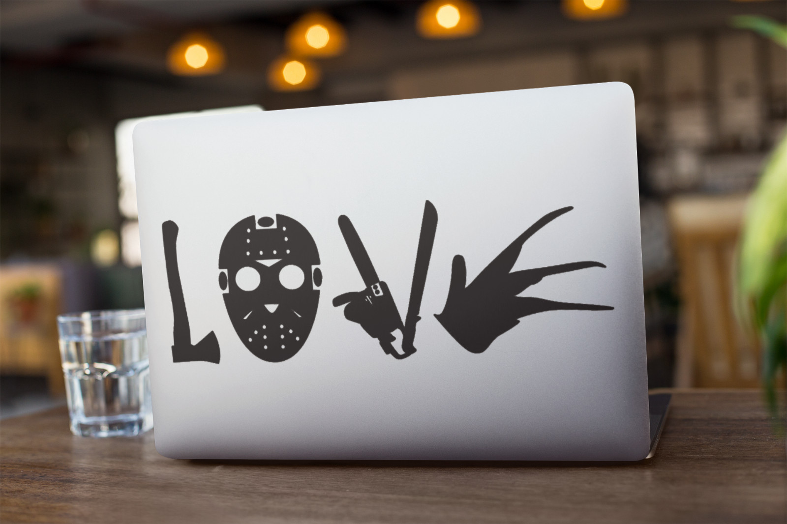 Love Halloween Car Window Decal Scary Laptop Sticker