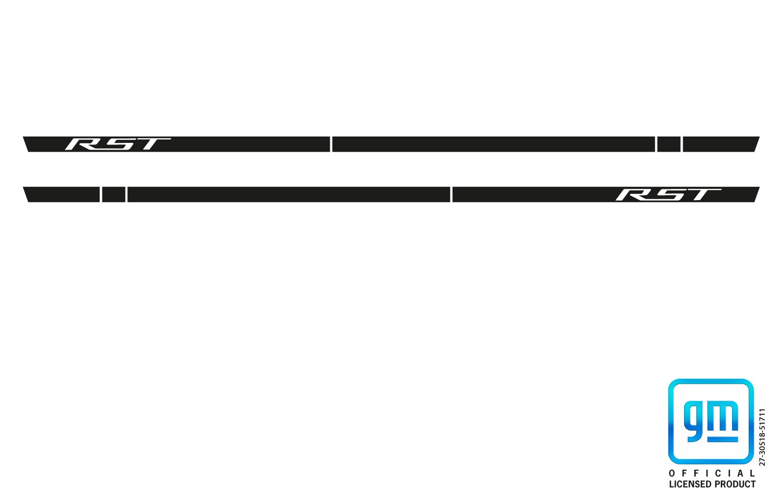 2019 20 21 22 23 24 Chevy Silverado 1500 Matte Black RST Crew Double Cab Decals