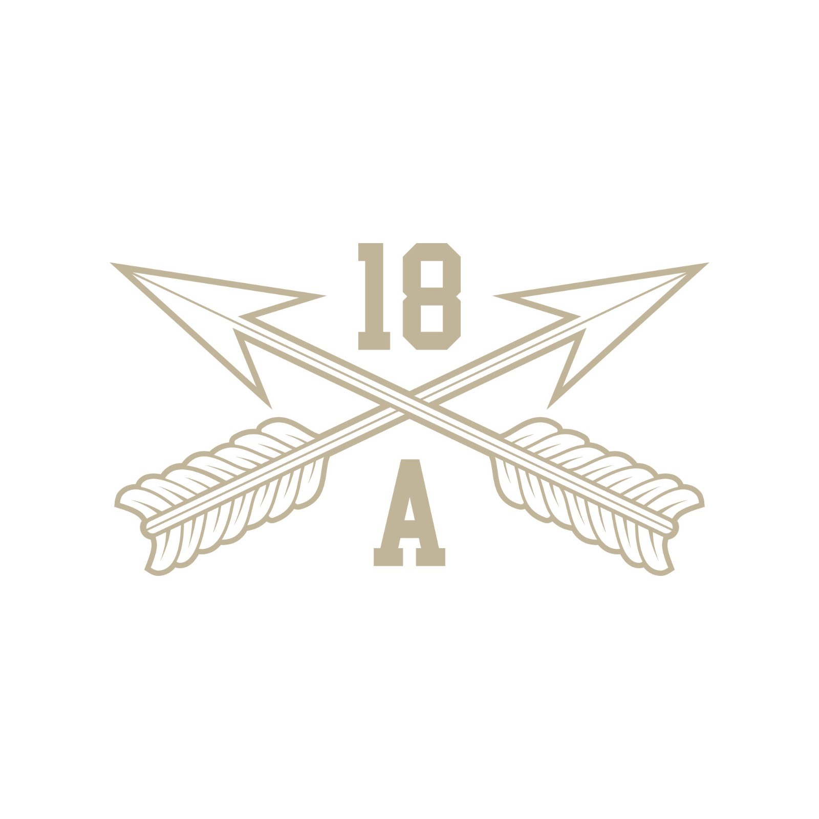 Army MOS 18A Special Forces Officer SF Crossed Arrows Insignia Decal 3″ x 5.5″