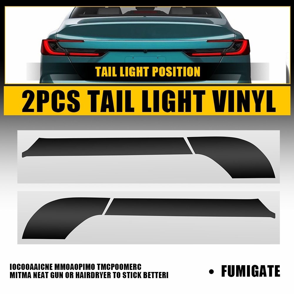 For 2025-2026 Toyota Camry Rear Tail Light Inner Overlay Tint Decals Vinyl Black