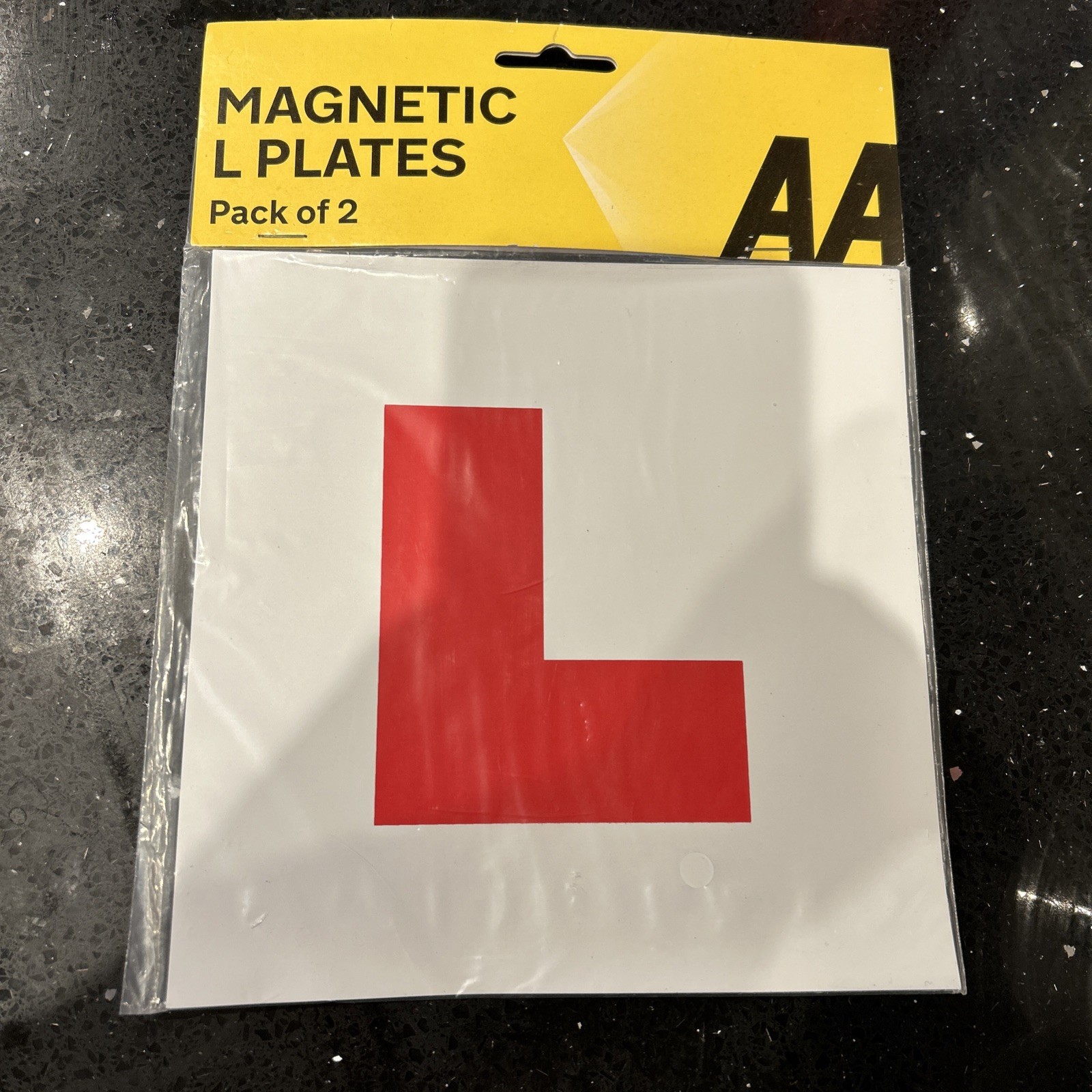 AA 2x Magnetic L Plates UK Learner Exterior Secure Car Driver Plate Sign Pair