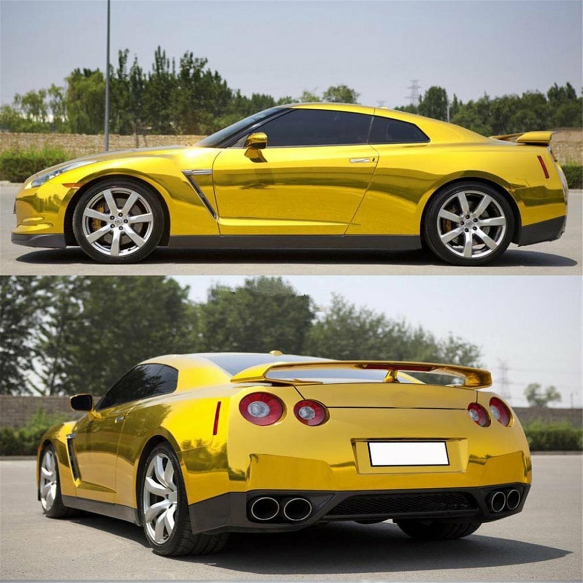 Chrome Mirror Vinyl Film Wrap Sticker Decal Stretchable Reflective Super Gloss