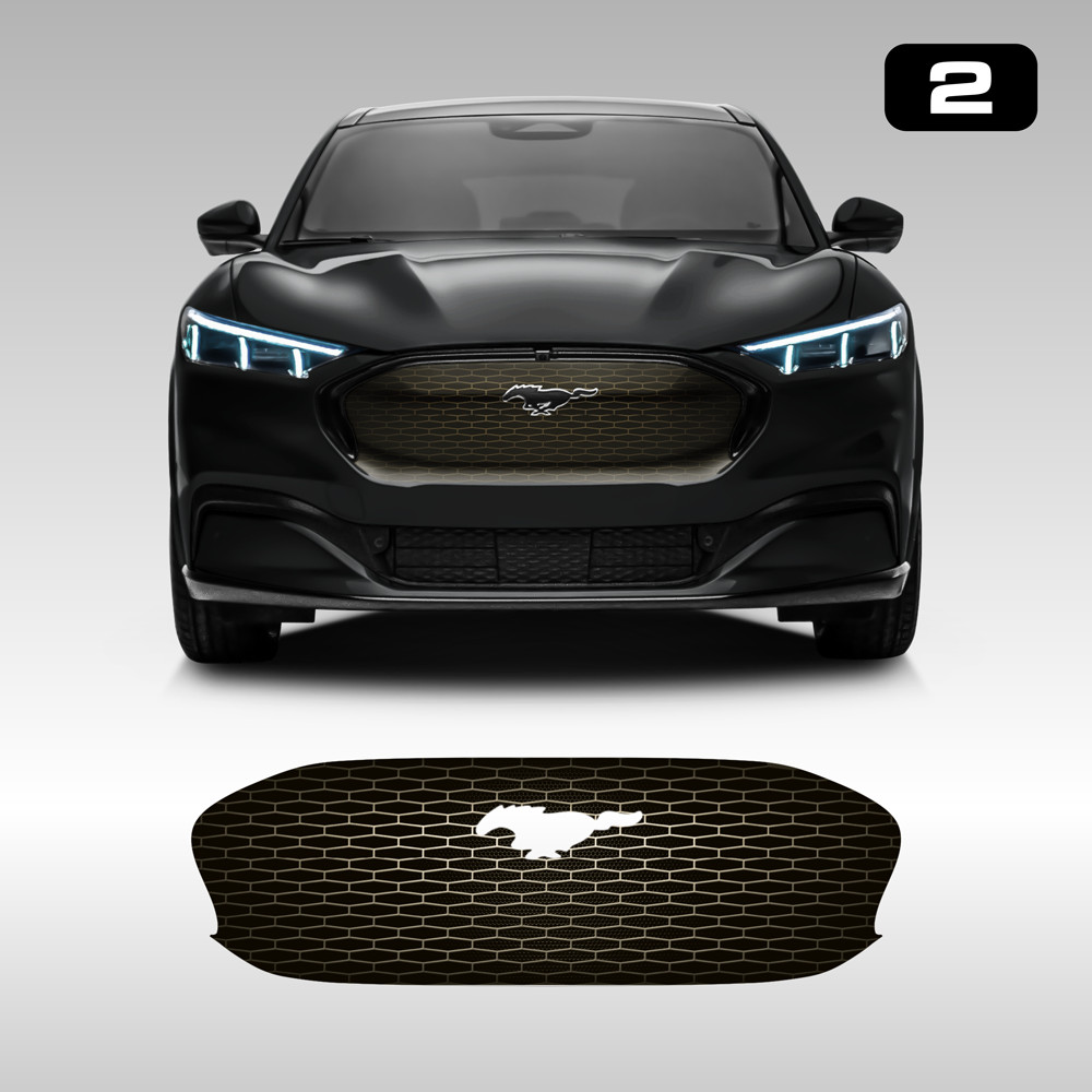 Front Grill Imitation Decal BRONZE, for Ford Mustang Mach-E 2021 2022