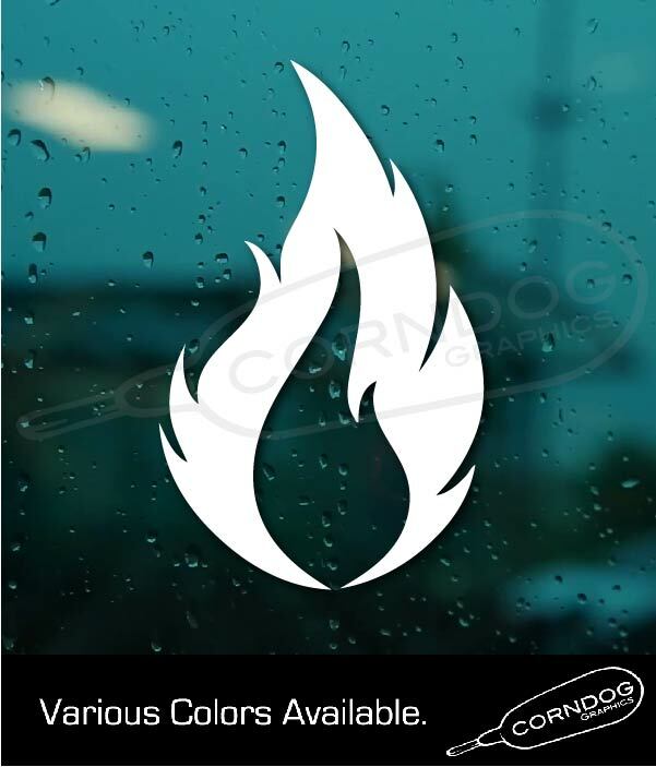 Flame Decal STICKER VINYL DECAL OUTDOOR SPIRITUAL CAMPING OFF GRID SIMPLE LIFE