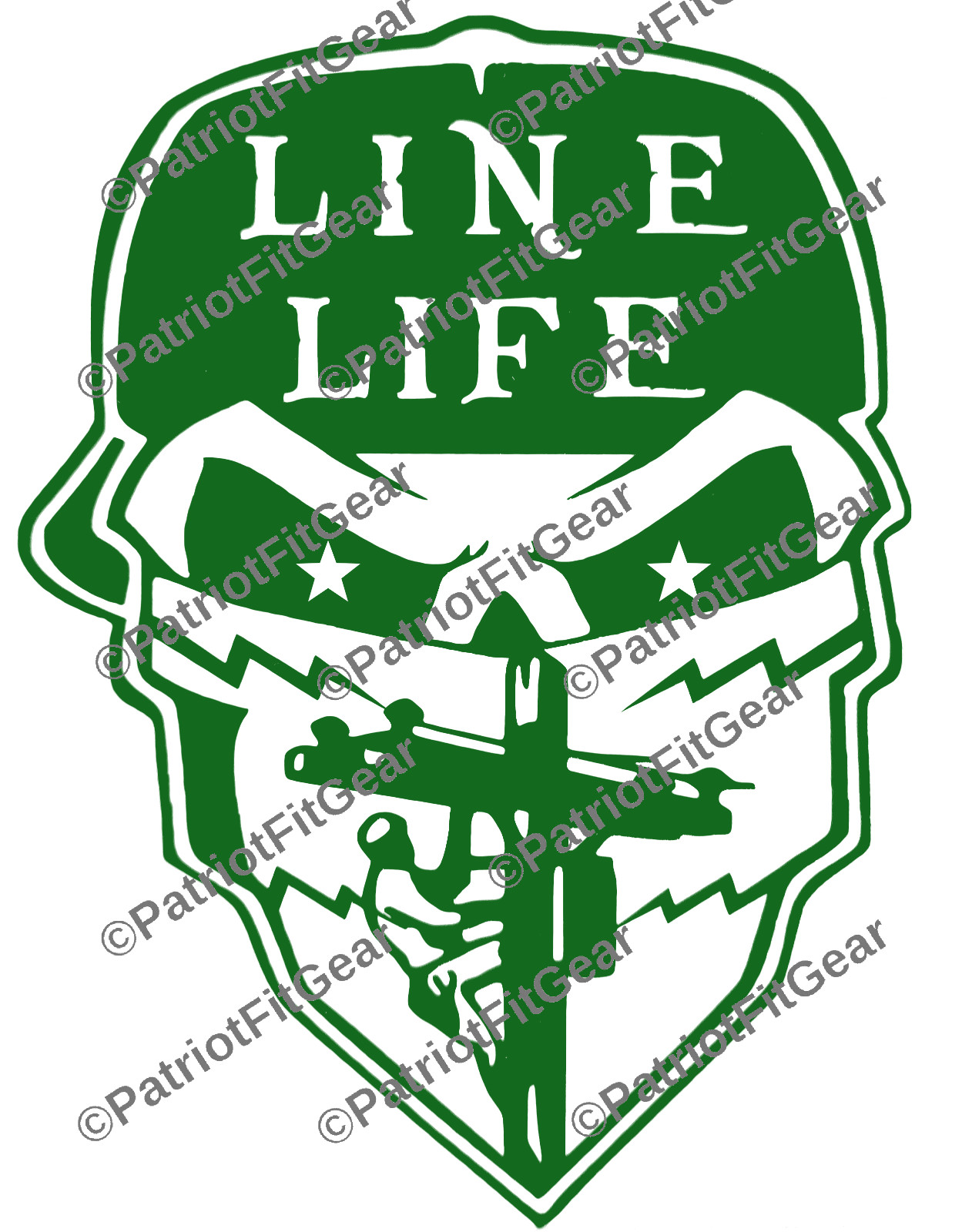 Line Life,Skull,Linesman,Line Work,Lineman,Got Power Thank A Lineman,vinyl decal