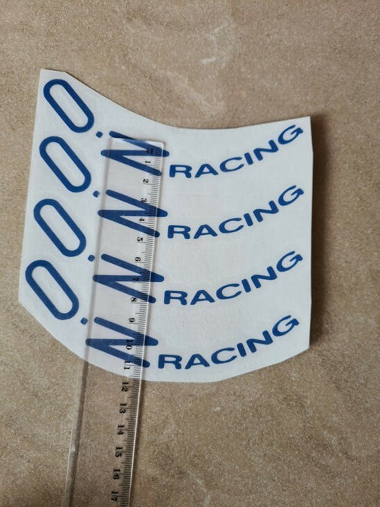8pcs Oz Racing Wheels Sticker Blue Vinyl Decal