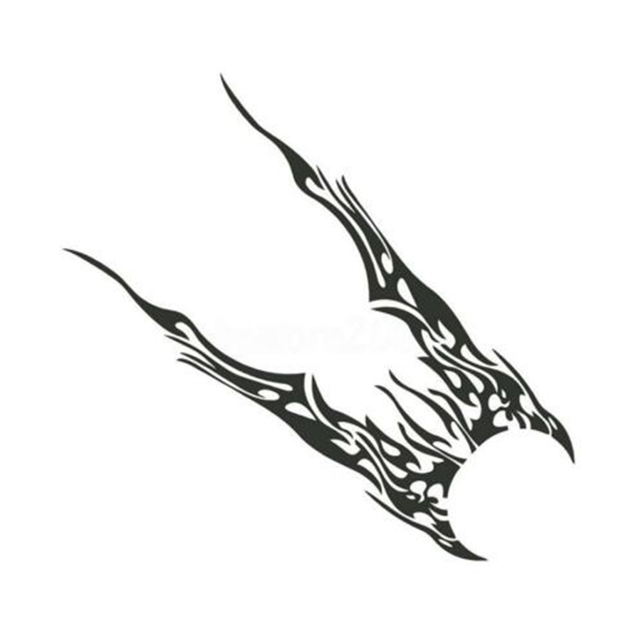Flame Graphics Racing Stripes Sticker Car Body Side Vinyl Decal Left Right Side