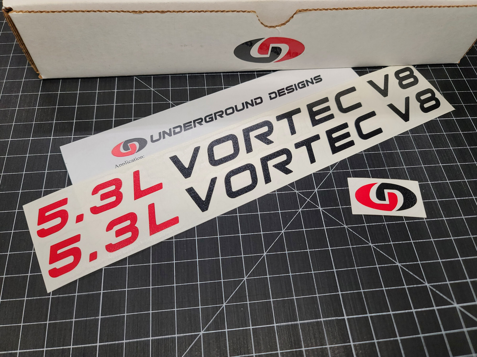 5.3L Vortec V8 Decals (2pk) Engine Hood Sticker Truck Accessories fits Silverado