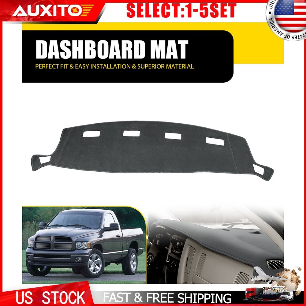 Car Gray Dashboard Cover Dash Mat Pad For 2002-08 Dodge Ram 1500 2500 3500 1-5X