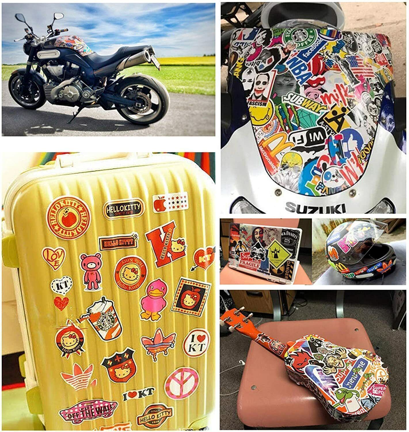 500 JDM Random Graffiti Stickers Pack Car Motorcycle Motocross Helmet Decals Lot
