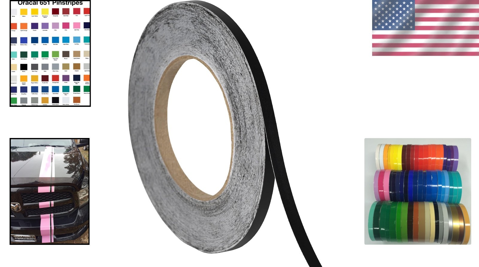 Versatile Matte Black Vinyl Striping Tape – 1/4″ x 150ft Roll for Customization