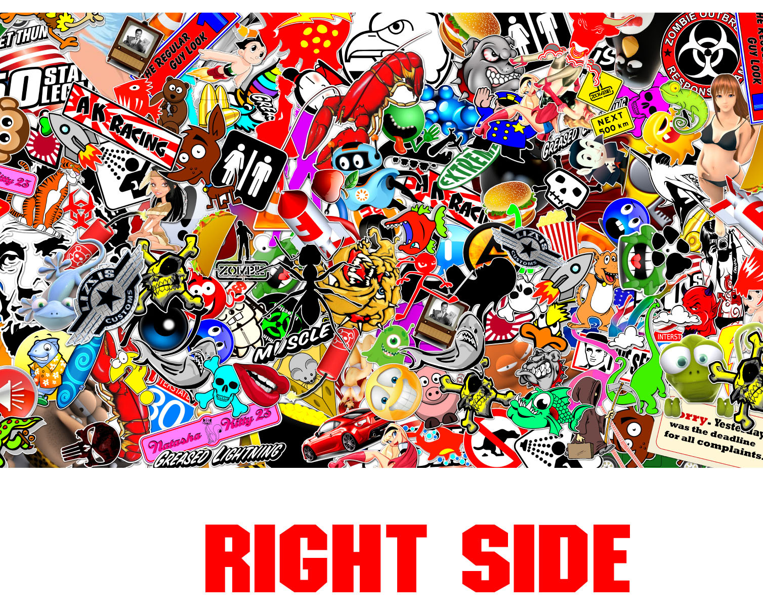 1 STICKER BOMB SHEET LONG.. JDM HONDA DECAL 50″ x 12.5″ EACH 3M WRAP VINYL GLOSS