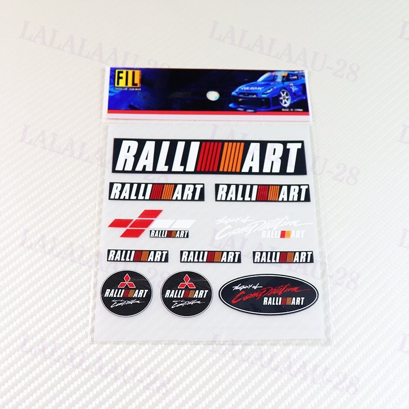 Small 11pcs RALLIART Small Reflective Decal Sticker Window Vinyl For MITSUBISHI