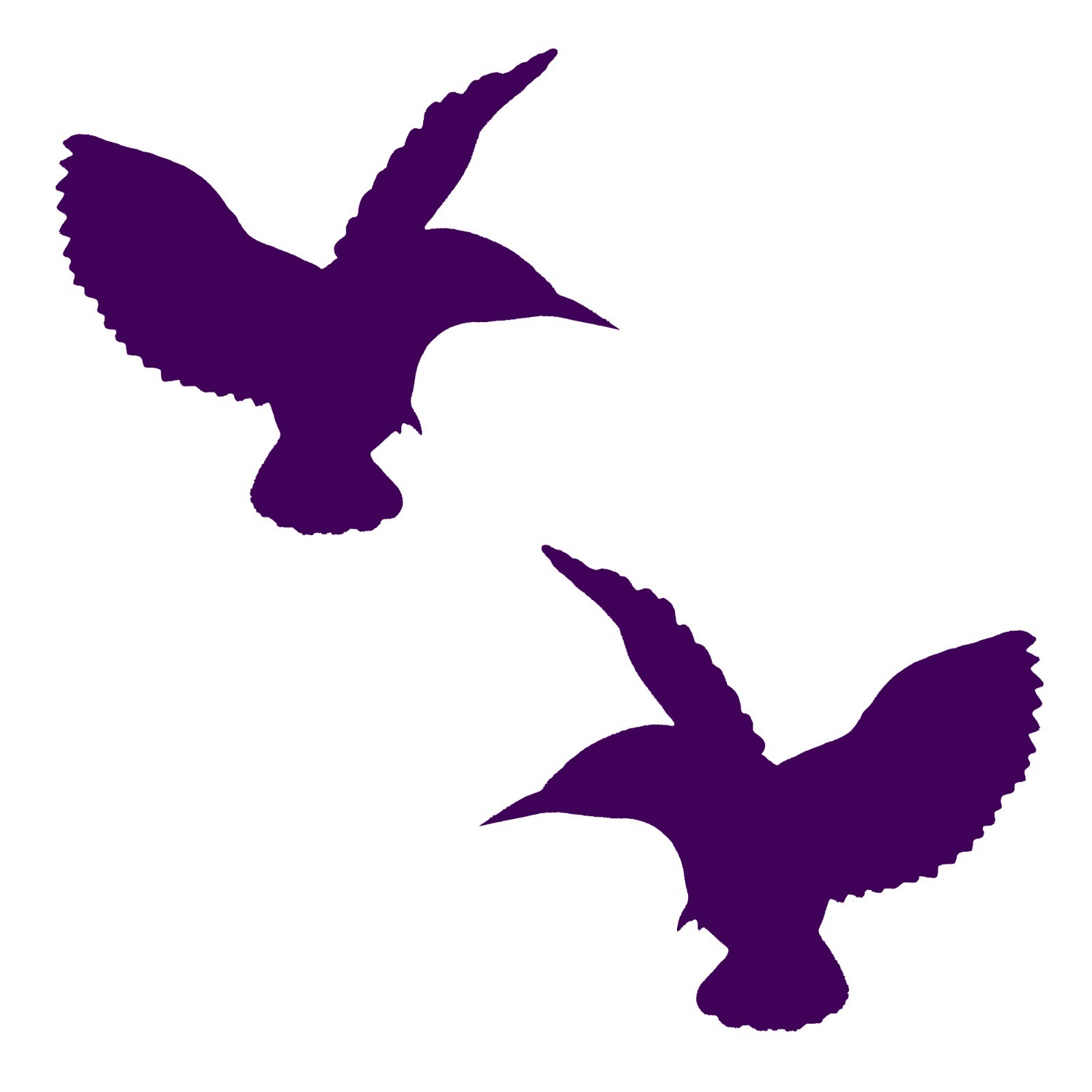 Hummingbird Decal 2 Pack Flying Silhouette Bird Stickers