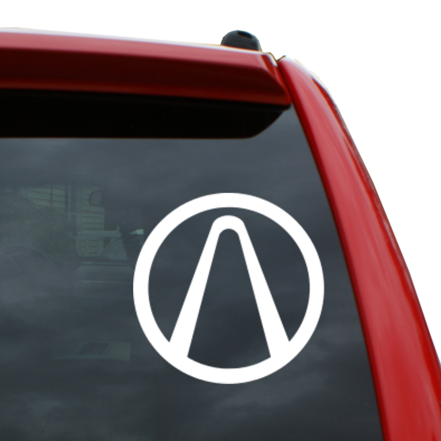 Vault Symbol Vinyl Decal | Color: White | 5″ tall