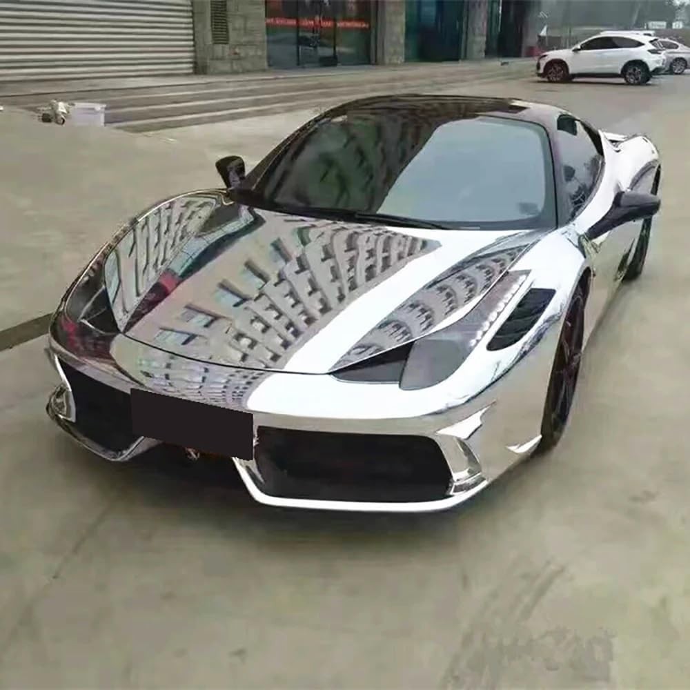 2 Inches x 30 FT Chrome Mirror Vinyl Tape Wrap Adhesive Car Sticker Decal Film