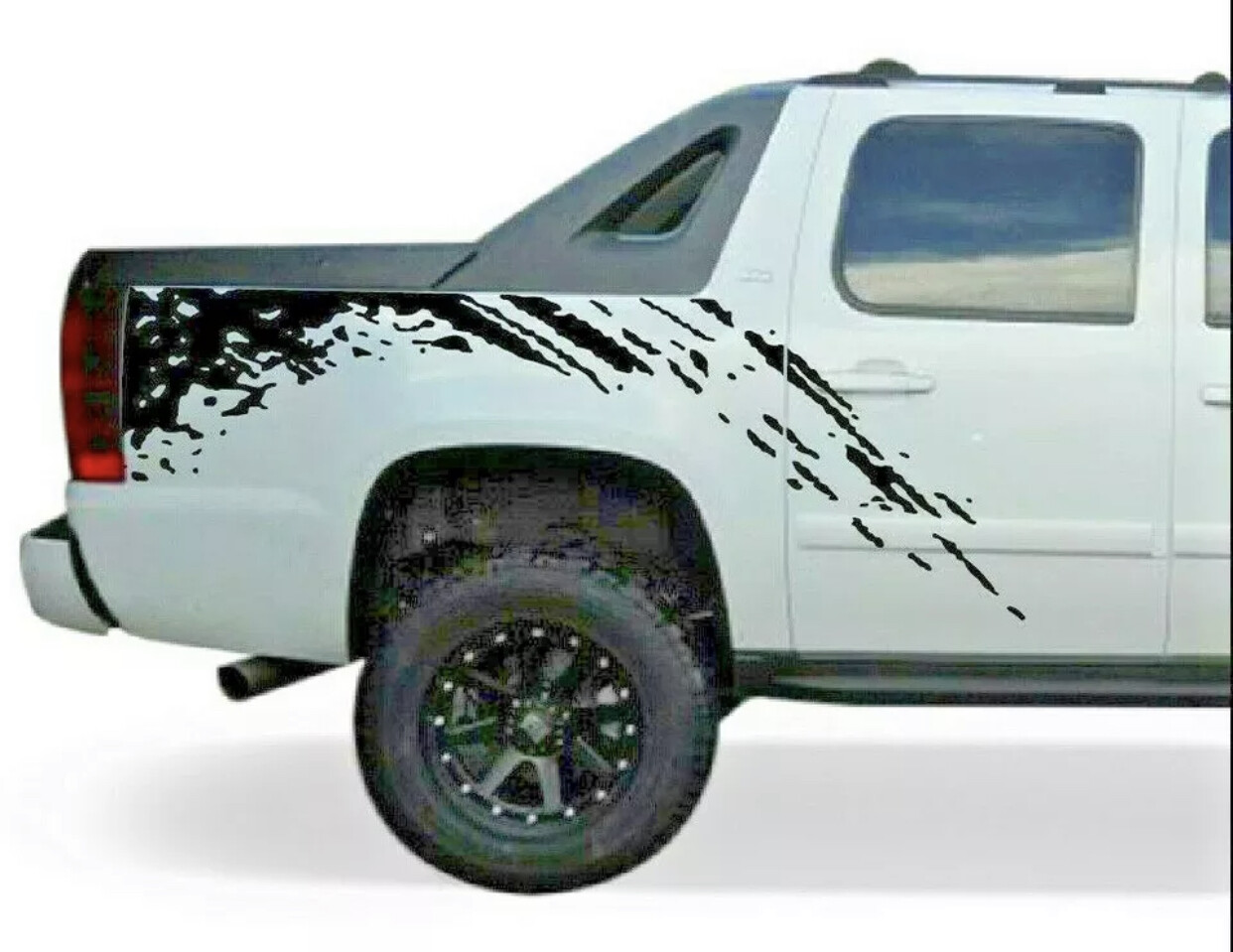 CHEVROLET AVALANCHE bed mud splash vinyl graphics
